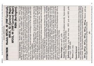 Dynatron-HFC39_HFC40_VHF Carnival_HFC41_HFC42_Carnival Major_HFC43_HFC44_VHF Carnival Major_RG86_Butlington-1973.RTV.560.Radio preview